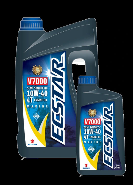 ECSTAR V7000 10W-40 · quart & gallon bottles — 990C-01E30-QUA / 990C-01E30-GLN