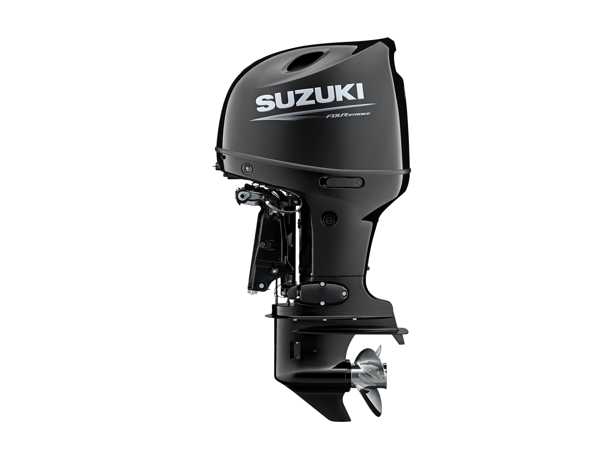 Suzuki DF140BG — Pearl Nebular Black, official Suzuki Marine UK model reference photo