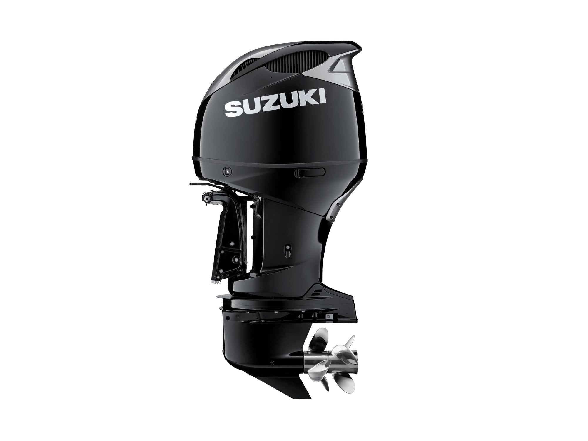 Suzuki DF325A — black, real official Suzuki Marine UK model photograph