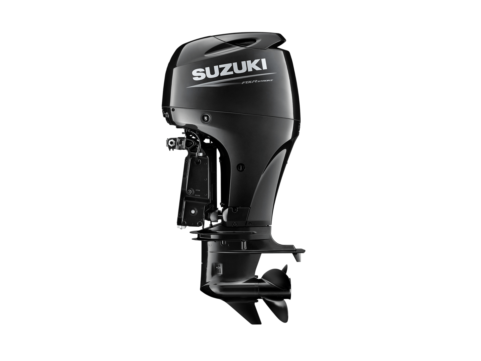 Suzuki DF80A — black, real official Suzuki Marine UK model photograph